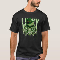 Lucky St. Patrick's Day Irish Skull 4-Leaf Clover