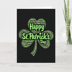 Lucky St Patricks Day Text Art Card