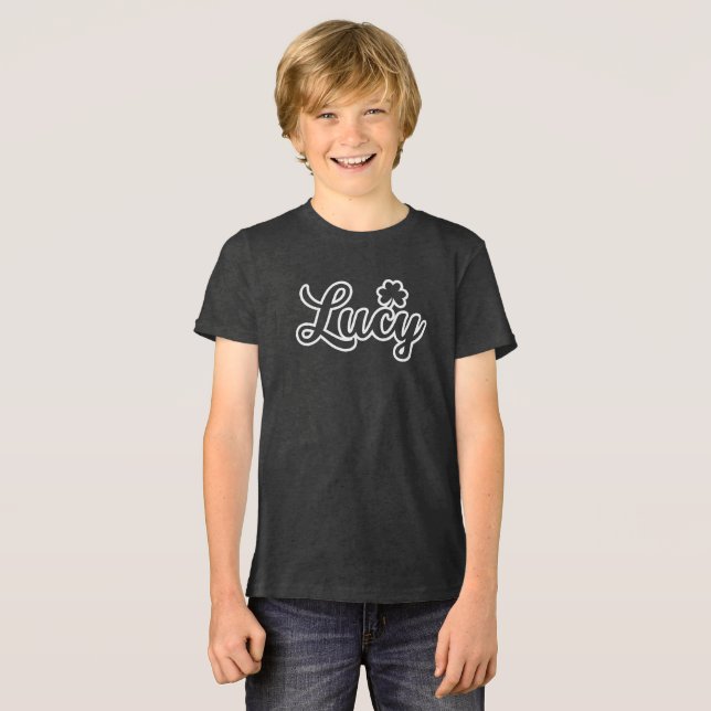  Lucky St Patrick's Day  Tri-Blend Shirt (Front Full)