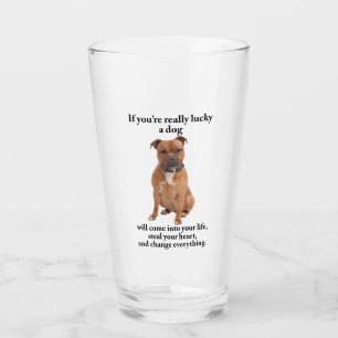 Lucky Staffie Glass
