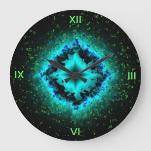 Lucky Star and Asterisk Large Clock