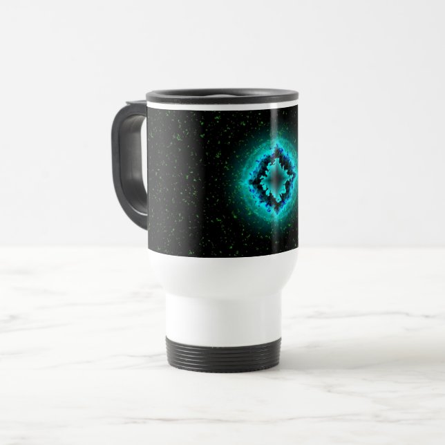 Lucky Star and Asterisk Travel Mug (Front Left)