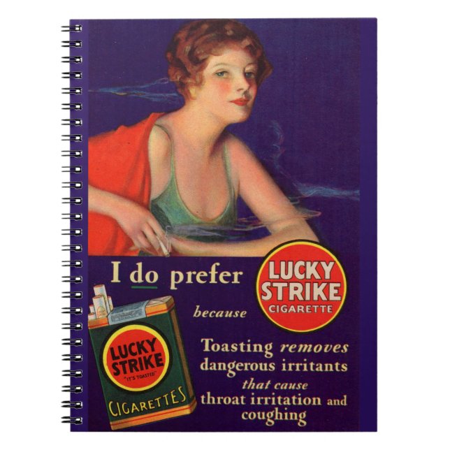 Lucky Strikes 1920s cigarette ad Notebook (Front)