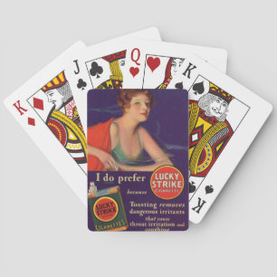 Lucky Strikes 1920s cigarette ad Playing Cards