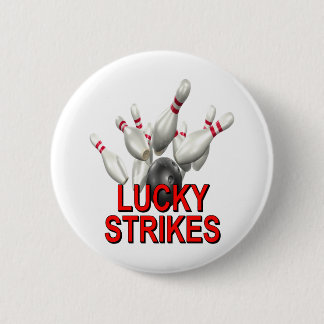 Lucky Strikes Bowling 6 Cm Round Badge