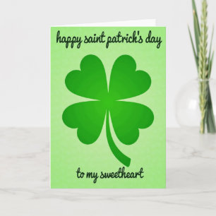 Lucky Sweetheart Saint Patricks Day Card