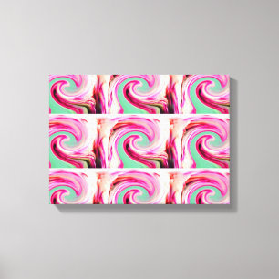 Lucky swirls art canvas print