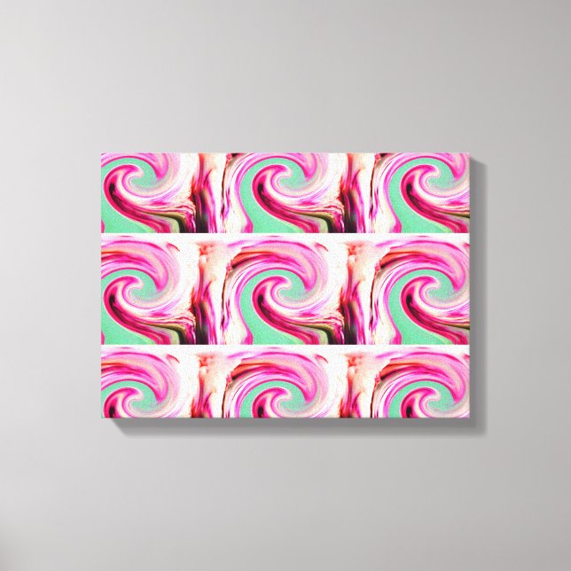 Lucky swirls art canvas print (Front)