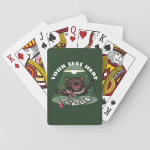 Lucky Tasmanian Devil Royal Flush Poker Cartoon Playing Cards