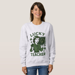 Lucky Teacher – Vintage St. Patrick’s Day Retro De Sweatshirt