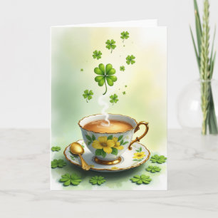 Lucky Teacup Fortune Wishes Card