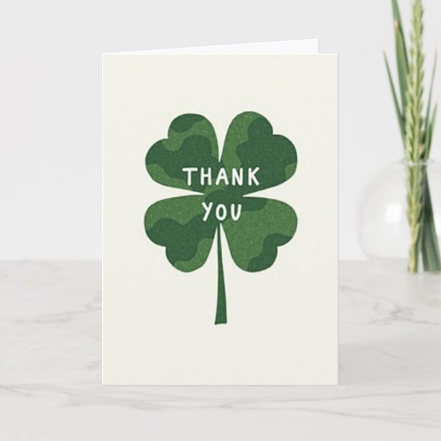 Lucky Thank You Clover Card (Front)