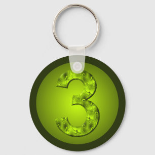 Lucky Three Nature Green Keychain