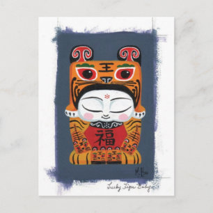 Lucky Tiger Baby Postcard