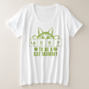 Lucky To Be A Cat Mummy St. Patrick's Day Plus Size T-Shirt