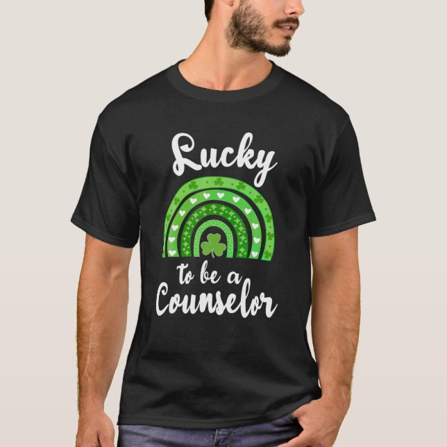 Lucky To Be A Counsellor St Patricks Day Irish Tea T-Shirt (Front)