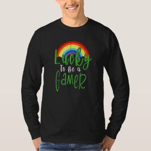 Lucky To Be A Gamer Video Games Boys St Patrick's  T-Shirt