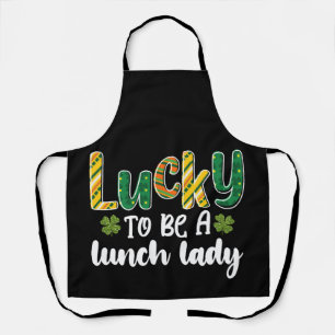 Lucky To Be A Lunch Lady School St Patrick's Day Apron