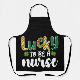 Lucky To Be A Nurse St Patrick's Day Apron