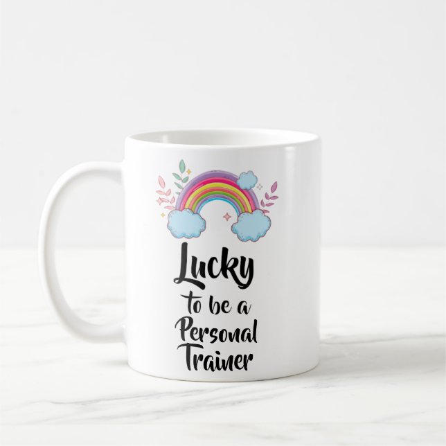 Lucky To Be A Personal Trainer Mug (Left)