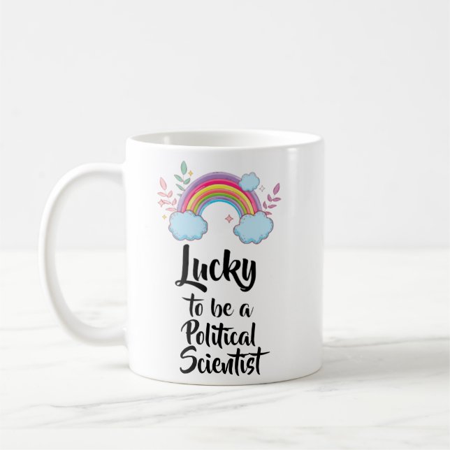 Lucky To Be A Political Scientist Mug (Left)