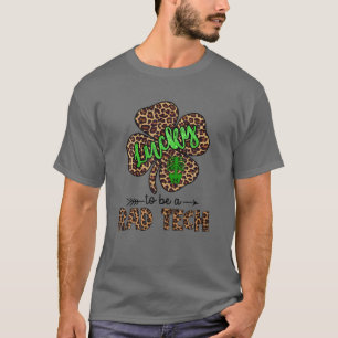 Lucky To Be A Rad Tech Leopard Shamrock St Patrick T-Shirt
