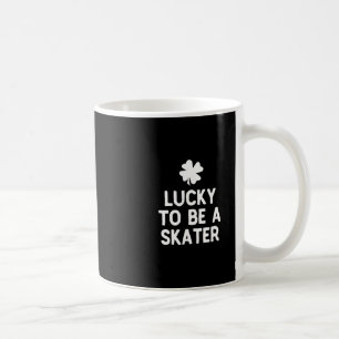 Lucky To Be A Skater St Patrick's Day Irish Skateb Coffee Mug
