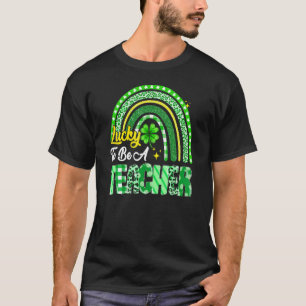 Lucky To Be A Teacher Rainbow Teacher St Patrick's T-Shirt