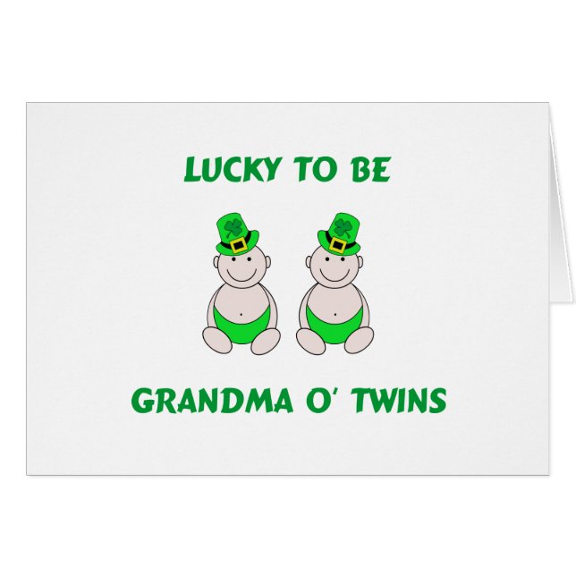 Lucky To Be Grandma O' Twins (Front Horizontal)