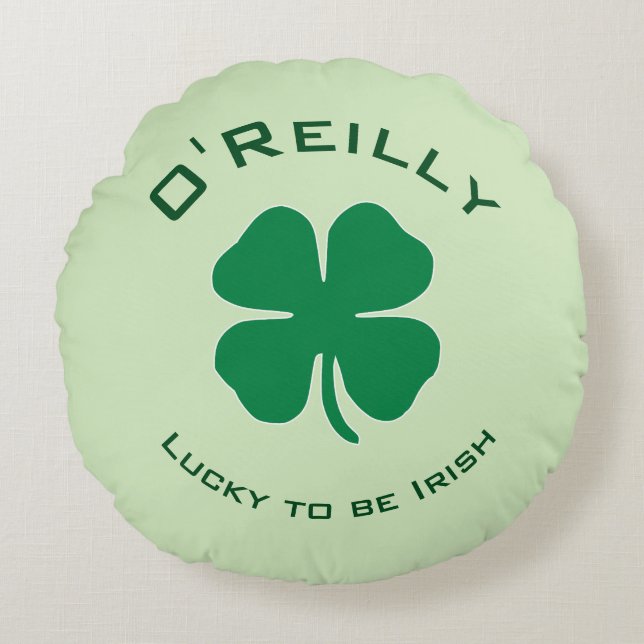 Lucky to be Irish Gift Personalised Pillow (Front)