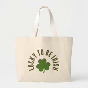 Lucky To Be Irish Large Tote Bag