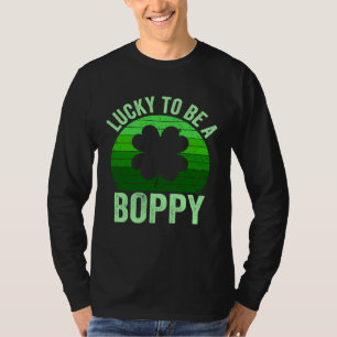 Lucky To Be Poppy Leprechaun Shamrock St Patricks  T-Shirt