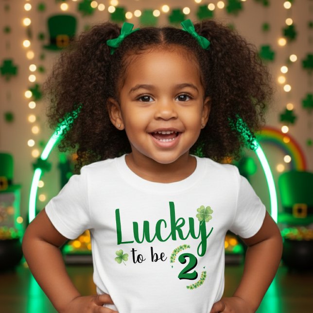 Lucky to be St Patrick's Day Clover Birthday Toddler T-Shirt (Creator Uploaded)