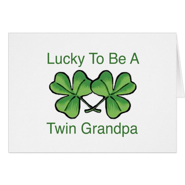 Lucky To Be Twin Grandpa (Front Horizontal)