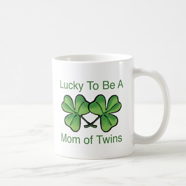 Lucky To Be Twin Mum Coffee Mug (Right)