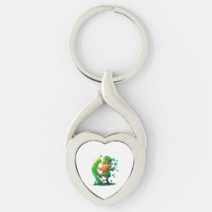 Lucky to be with you my sweet shamrocks   key ring