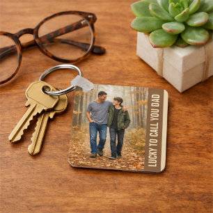 Lucky To Call You Dad Autumn Custom Father’s Day Key Ring