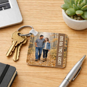 Lucky to Call You Dad Autumn Forest Father’s Day Key Ring