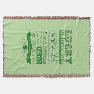 Lucky To Have You Throw Blanket