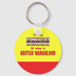 Lucky to Own a British Warmblood Fun Horse Design Key Ring