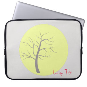 Lucky Tree Yellow Grey Laptop Sleeve