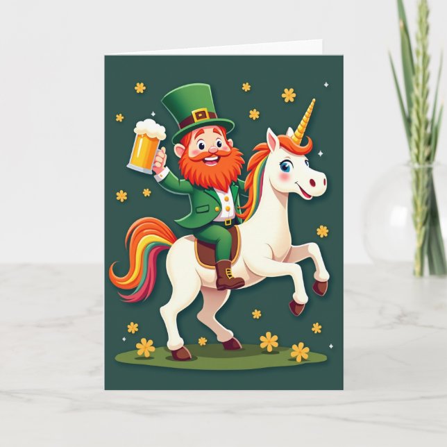 Lucky Unicorn Celebration Card (Front)