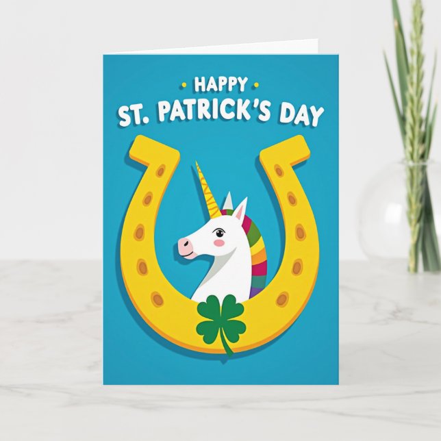 Lucky Unicorn Pattern Card (Front)