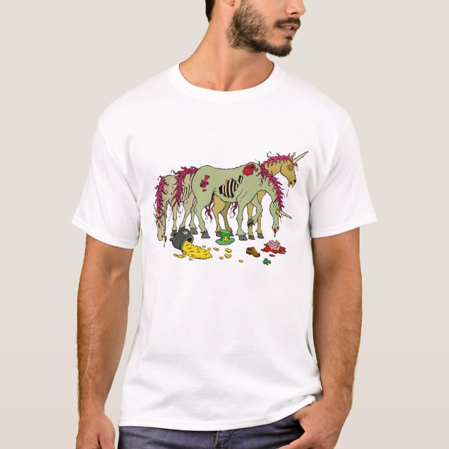 Lucky Unicorn Zombies T Shirt (Front)