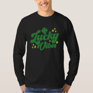 Lucky Vibes Lucky C Shamrock Irish St Patricks Day T-Shirt