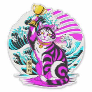 Lucky Victory Cat  - Japanese Good Luck Charm