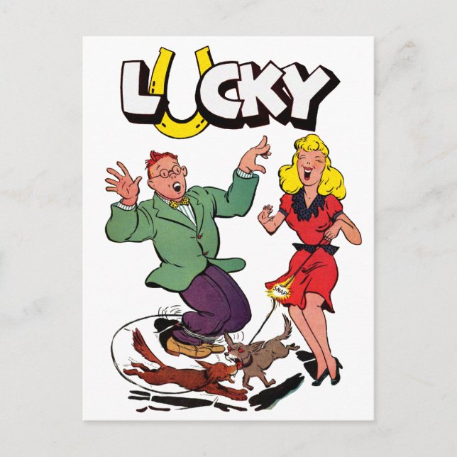 Lucky - Vintage Comic Book Cover Postcard (Front)