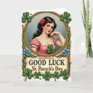 Lucky Vintage Greetings Day Card