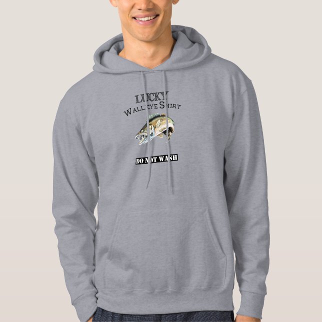 Lucky Walleye Light Coloured Hoodie (Front)