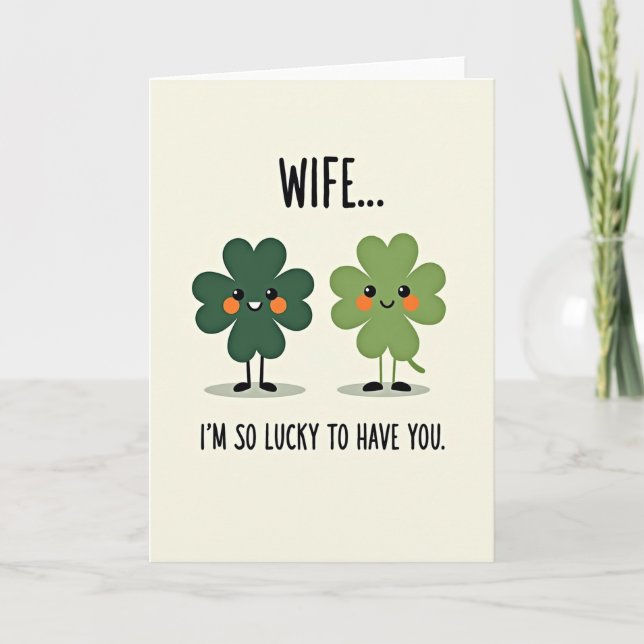 Lucky Wife Shamrock Art Card (Front)
